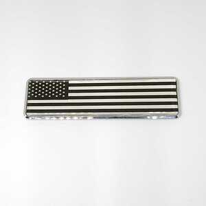 送料無料 アメリカ USA 国旗 アルミ　プレート エンブレム ステッカー 黒 キャデラック ジープ シボレー ハーレーダビッドソン C105