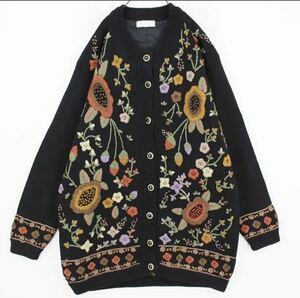  tops lady's outer garment knitted sweater knitted cardigan 100 wool easy front opening wonderful embroidery 