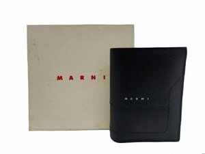 未使用品！MARNI【マルニ】PFMI0046U0 レザー コンパクトウォレット 二つ折り財布 （4369）