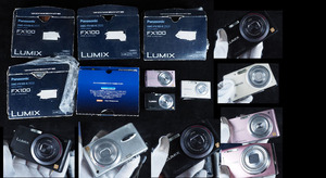 ea02 Panasonic LUMIX FX100 オリンパス μ600 箱・取説 バッテリー完品 5つ 合計8つ まとめ売り まとめて コンデジ デジカメ 