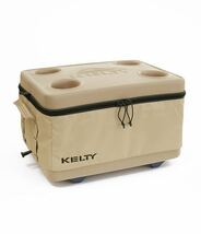 新品★KELTY NEW FOLDING COOLER★Mサイズ 折畳みクーラーボックス ケルティ★27L アウトドアキャンプ用品 テーブルドリンクホルダー仕様_画像1