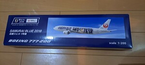 【ゴーハチストア】 JAL JAPAN AIRLINES ボーイング 777-200 SAMURAI BLUE 2018 応援ジェット 1号機 MINIATURE MODEL 新品 航空模型