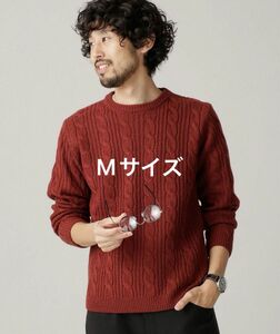 【nano・universe】 カシミヤMIXケーブルクルーネックニット ケーブルニット セーター