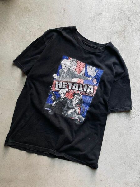 【HETALIA】ヘタリア USA製　anime Tシャツ ブラック size L