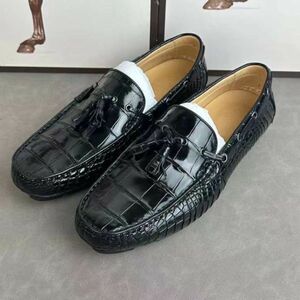  size possible selection wani leather crocodile original leather driving shoes men's shoes leather shoes Loafer leather shoes casual tassel Loafer 