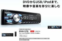 【取寄商品】carrozzeriaカロッツェリアDVH-P560後継新型CD+USB/iPod対応DVDデッキDVH-570_画像2