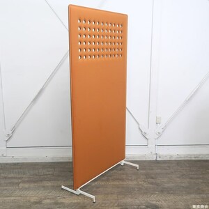 [ used ]oka blur LIVES PANEL/ Live s panel partition circle hole pattern H1700 orange red / light gray 