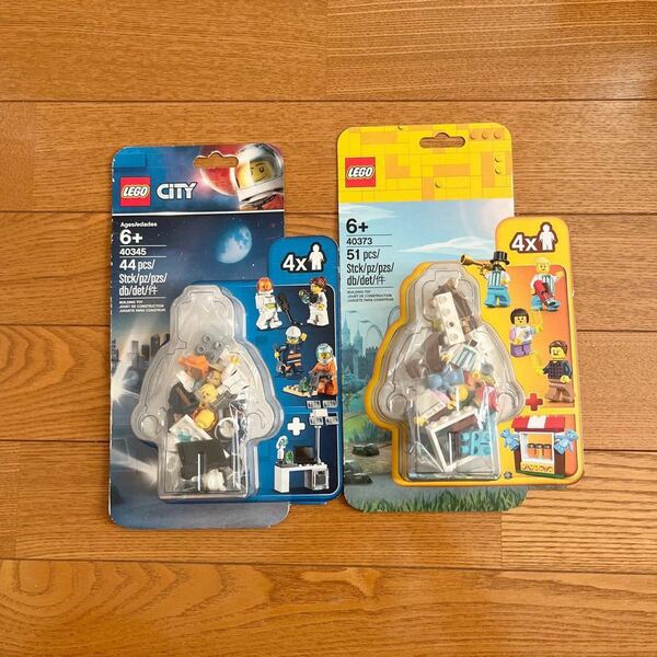 レア★廃盤品★新品未開封 40345 LEGO CITY EXCLUSIVE MINIFIGURE 宇宙飛行士＋40373 遊園地 ミニフィグ セット