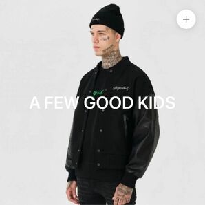 【A FEW GOOD KIDS】アフューグッドキッズバックロゴスパンコールスタジアムジャンパー 