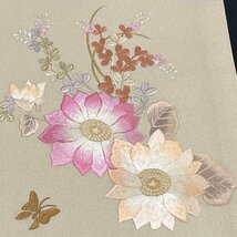 着物月花 ツモリチサト 総刺繍 可憐な花 京袋帯 未使用品 お太鼓柄 ポリエステル tob029_画像4