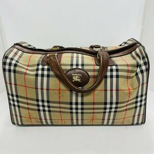 13373/Burberry バーバリー ボストンバッグ ブラウン ベージュ ブランド品 トラベルバッグ