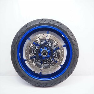 GSX-R1000 JS1DM11AZJ2100 18年外し純正フロントホイール ブレンボ ディスクローター アクルスシャフト17-22年GSXR1000 DM11G