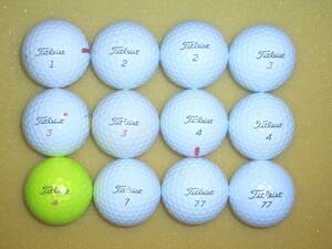 (▼)中古品　タイトリスト Pro V1x & Pro V1 & AVX & GZ (12球)