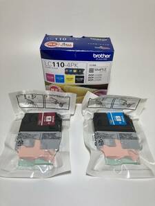 ★未使用品★ Brother　純正インクカートリッジ　LC110-4PK　４色入りお徳用パック　＋2色