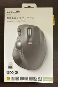 ほぼ新品 美品 エレコム マウス EX-G TRACKBALL ワイヤレス (レシーバー付属) トラックボール ブラック M-XT2DRBK