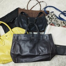 【1円~】ブランドバック7個 まとめ FURLA フルラ/ungaro ウンガロ/慈雨 等 トートバッグ ハンドバック ショルダーバッグ リュック_画像1