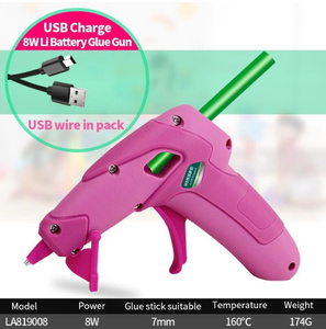 c1274 симпатичный розовый * беспроводной клей gun беспроводной *USB зарядка hot melt DIY* код нет . легкий в использовании 