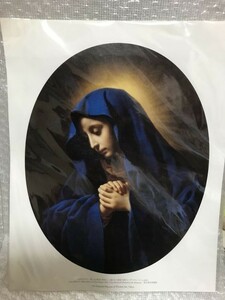 ミニポスター　悲しみの聖母　マリア　イエスキリスト　壁飾り　紙製　約３０cm×２４㎝　クリックポスト（保障なし・追跡あり）185円発送