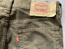 即決 W32 Levi's 517 ブーツカット 2004年秋冬モデル ウインター ダークブラウン ユーズド リーバイスコーデュロイ フレア サドルマン_画像8