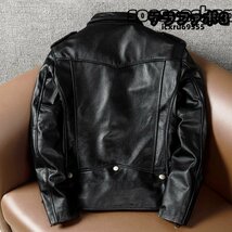 レザージャケット メンズ ハレージャケット　バイクジャケット　ライダース 牛革　本革　革ジャン S～4XL_画像2