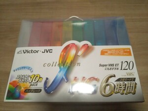 (激レア)(新品未開封)(美品)(10色セット)Victor JVC ビクター ケンウッド 10T-120HGXK ビデオテープ HG 120 スケルトンカセット VHS