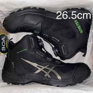 1番【新品】26.5cm アシックス安全靴 CP604 G-TX BOA 人気カラー：ブラック×ガンメタル