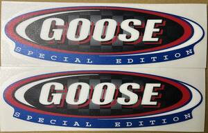 グース350 ワンオフレプリカフューエルタンクエンブレム ブルーメタリック タンクデカール Goose250 日本全国送料63円