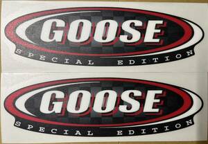 グース350 スペシャルエディション用レプリカフューエルタンクエンブレム ブラック ホワイト タンクデカール Goose250 日本全国送料63円