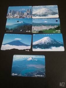 富士山 テレホンカード 7枚セット 使用済 送料84円 