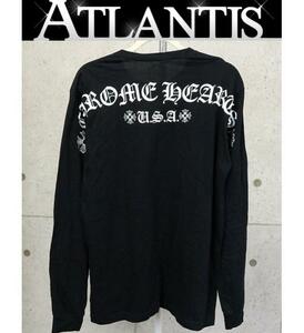 銀座店 クロムハーツ オールドイングリッシュ ロンT ロゴ 長袖 size:L 黒