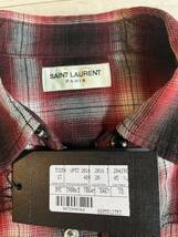 1円スタートSAINT LAURENT サンローラン 長袖シャツ 正規品 タグ付き_画像2