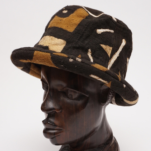 アフリカ　泥染め　ハット　ミックスカラー　M～Lサイズ　帽子　ボゴラン