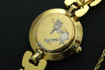 VMPD5-1010-17 Christian Dior クリスチャンディオール 腕時計 3051 ラウンド ローマン クォーツ 約29g レディース ゴールド ジャンク_画像7