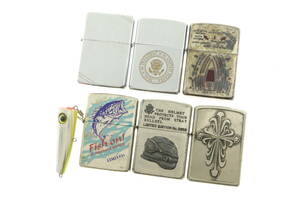 VMPD5-1010-21 Zippo ジッポ ライター オイルライター SEAL OF THE PRESIDENT Fish On THE HELMET 等 6点セット 着火未確認 ジャンク