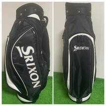 【B-145】SRIXON スリクソン カート式 キャディバッグ（ブラック／ホワイト）_画像2