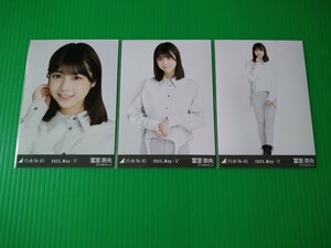 乃木坂46 【冨里奈央】 ダメージ 生写真 ３種コンプ 2023.May - Ⅴ 2023年 5月 ランダム WEBSHOP限定