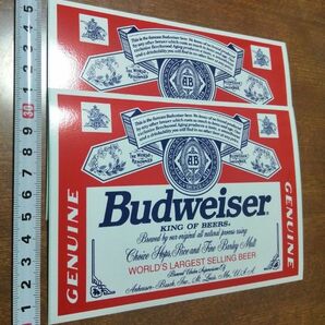 【Budweiser】 バドワイザー 防水 　ステッカー 2枚セット