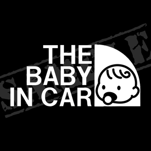 ♪♪THE BABY IN CAR パロディステッカー 8cm×17cm♪♪の画像1