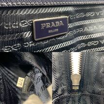 828【定価30万 最高級廃盤】PRADA プラダ ビジネスバッグ ブリーフケース サフィアーノレザー 三角ロゴプレート A4可 メンズ 紳士 ネイビー_画像9