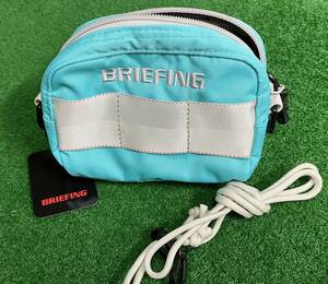 BRIEFING 3Way pouch aqua exhibition goods * unused goods 