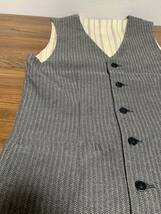 美品☆[ORGUEIL] 定価25,300 Classic Herringbone Gilet クラシックヘリンボーンベスト ジレ 36 日本製 OR-4184 オルゲイユ_画像4