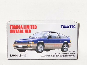 トミカリミテッドヴィンテージネオ　ＬＶ−Ｎ１２４Ｃ　ホンダ バラードスポーツ　ＣＲ−X 1.5Iオプション装着車（８３年式）