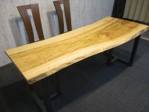 1028-　アウトレット　楠　クス　ダイニング　座卓　ローテーブル　一枚板　テーブル　一枚板テーブル