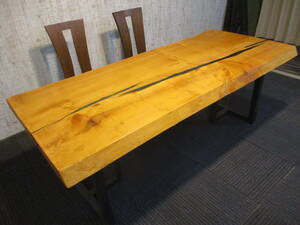 ＃968 ◆　銀杏　イチョウ　一枚板　ダイニング　座卓　ローテーブル　テーブル　一枚板テーブル