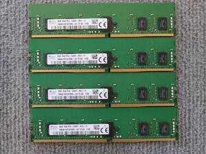 8GB 4枚セット 計32GB SK hynix HMA81GR7AFR8N-UH TD AD DDR4 1Rx8 PC4-2400T RDIMM Server Memory [1733]