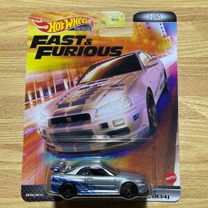 HotWheels Nissan Skyline GT-R BNR34 FAST&FURIOUS ホットウィール 日産 スカイライン ワイルドスピード