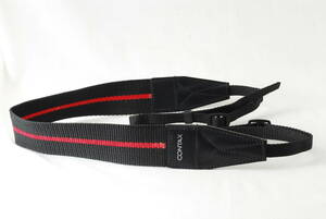 ☆レア☆Contax コンタックス カメラ ストラップ 黒色(ブラック)×赤色(レッド) Carl Zeiss カールツァイス ショルダー Camera Strap☆