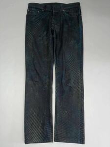 2013 s Balenciaga denim print coating pants rare バレンシアガ　3D graphic cyber future 