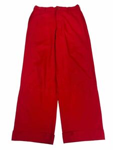 AD 1998 Comme Des garons Homme red slacks pants cdg Rei Kawakubo コムデギャルソン　オム　collection archive