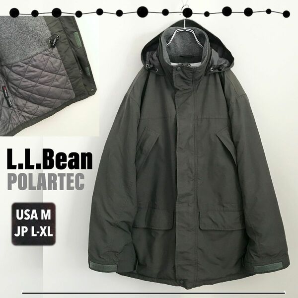 L.L.Bean エルエルビーン★LLBEAN★フィールドコート★ナイロンxPOLARTECフリース★USAメンズM